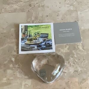 Simon Pearce Clear Glass Highgate Heart Ornament